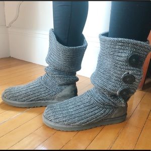 Grey Knit Uggs